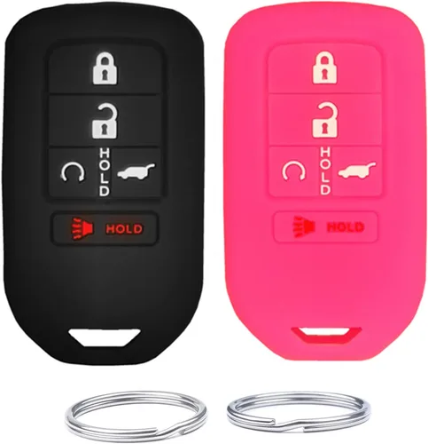 Miniatura 7 de Funda de silicona para llavero inteligente compatible con Honda Accord Civic CR-V CRV Pilot Passport Insight EX EX-L Touring. Número de pieza