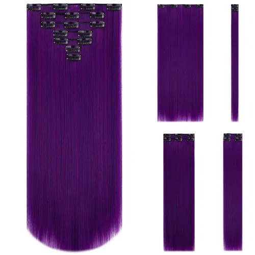 Miniatura 15 de SYXLCYGG Extensiones de cabello rubio, 2 unidades, extensiones de cabello con clip de 22 pulgadas, 5 onzas, lacio, sintético, esponjoso, rubio