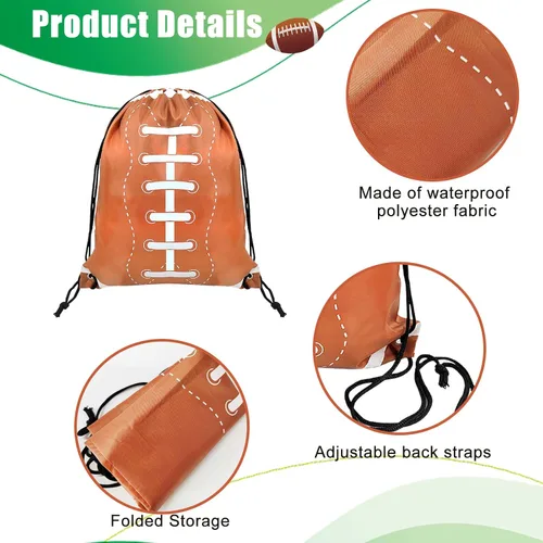 Miniatura 2 de 18 bolsas de fútbol con cordón, mochilas con cordón de fútbol, regalos de fiesta, bolsas de regalos de fútbol para gimnasio, bolsas de recuerdos