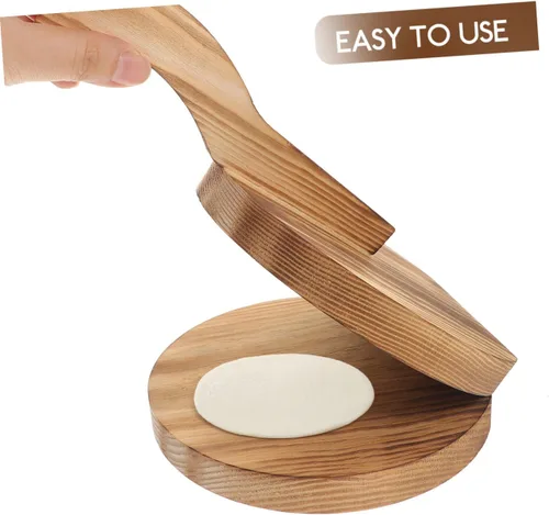 Miniatura 3 de COLLBATH Dumpling Skin Artefact Dumpling Press Tortilla de madera Prensa de masa de pizza Prensa de pastelería Suministros de cocina