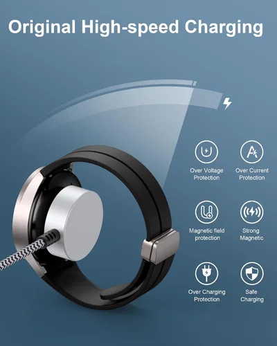 Miniatura 3 de Cargador para Samsung Galaxy Watch 8, [USB A/C de doble puerto] Cable de carga rápida compatible con Galaxy Watch 8/8 Classic/7/6/6 Classic/5/5