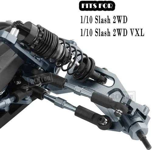 Miniatura 2 de Mejoras de piezas para 1/10 Slash 2WD/Slash 2WD VXL, amortiguadores RC de gran calibre de aleación, brazo de suspensión, bloque de dirección