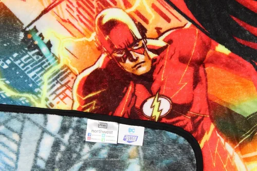 Miniatura 4 de Northwest DC Comics The Flash Running Lightning - Manta de felpa de superhéroe de 46 x 60 pies