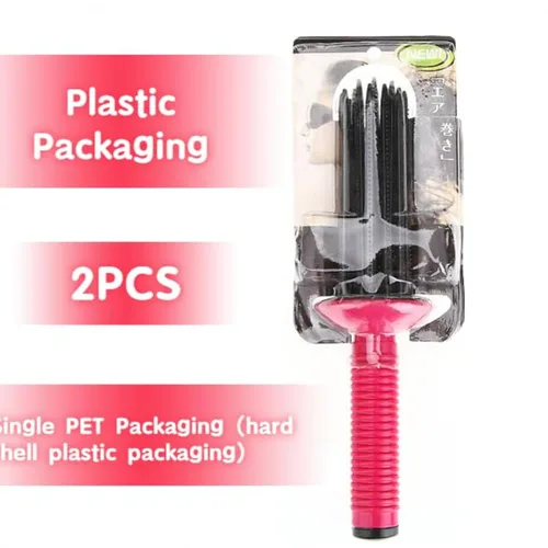 Miniatura 9 de Cepillo definidor de rizos de 17 dientes, herramienta profesional para cabello rizado, salón y hogar (2 piezas)