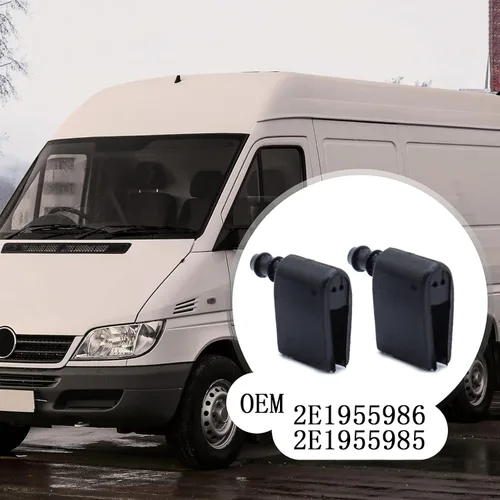 Miniatura 3 de XUKEY 2 boquillas para limpiaparabrisas, compatible con Mercedes-Benz Sprinter VW Crafter Freightliner Dodge Sprinter, OE#2E1955985 2E1955986