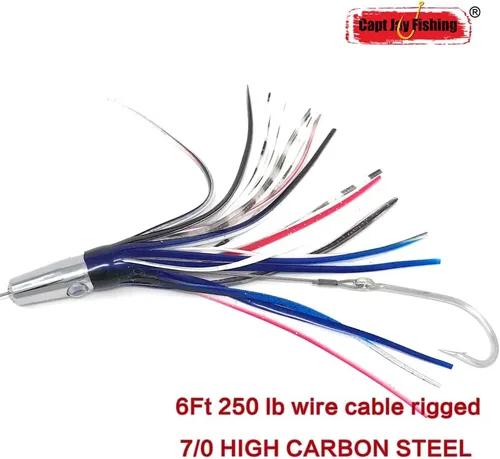 Miniatura 3 de Torpedo de alta velocidad Wahoo Trolling Señuelos Cable de alambre Aparejo Wahoo Señuelos
