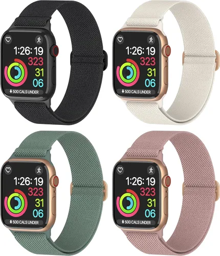 Miniatura 18 de Correas de nailon para Apple Watch unisex – iWatch 1/2/3/4/5/6/7/8/9/SE/Ultra 2 correas para 1.496 in/1.575 in/1.614 in/1.654 in/1.732 in/1.772