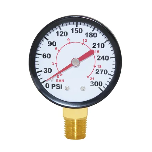 Miniatura 14 de Joywayus Medidor de Presión 0-200 PSI, Latón 1/4" NPT Rosca Macho Montaje Inferior, Llenado de Glicerina, Caja de Acero Inoxidable, Múltiples