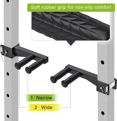 Miniatura 3 de Nordic Hamstring Curl Attachment, Dip Bar, Belt Squat & Safety Spotter Arms for 2"x2" & 3"x3" Power Racks, Home Gym Strength Training Accessories
