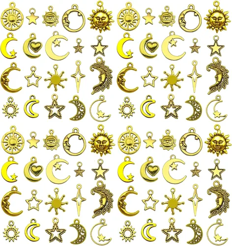 Miniatura 43 de WOCRAFT 60 piezas de dijes de pulsera de cruz dorada KC para juegos de fabricación de joyas, collares, pulseras, llaveros, kit de suministros de KC