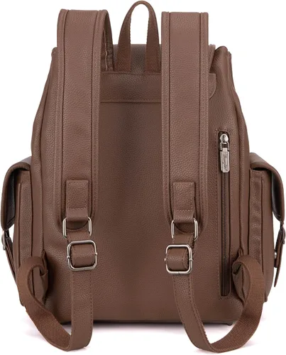 Miniatura 4 de Wrangler Mochila vintage para hombres y mujeres, mochila grande para trabajo, negocios, viajes, bolsas impermeables, Caqui oscuro, Mochilas de viaje