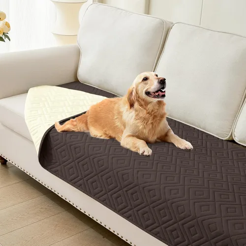 Miniatura 19 de hyha Manta impermeable para perro, manta suave para cama de perro, manta para mascotas, funda de sofá impermeable lavable para perros, fundas Gris