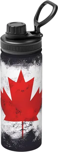 Canadian Flag Insulated Stainless Steel Kettle | Print Funny Water Bottle Insulated | Ideal for Sports and Travel