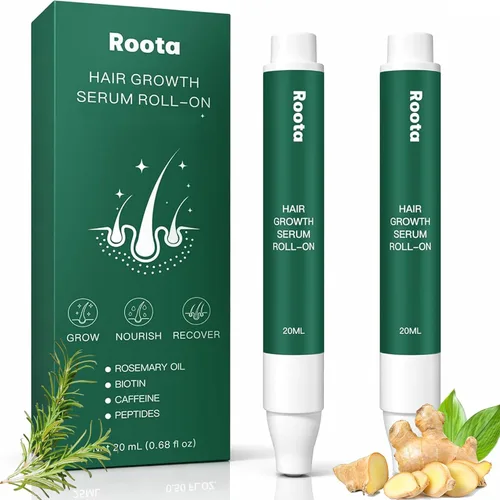 Roota - Suero para el crecimiento del cabello Roll-On, rodillo de crecimiento del cabello Roota, suero de renacimiento del cabello para un cabello