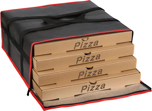 Miniatura 7 de musbus Bolsas Aisladas para Transportar Pizza Grandes para Entregas, Bolsa de Entrega de Pizza Aislada 50x50 para Uso Personal y Profesional Rojo