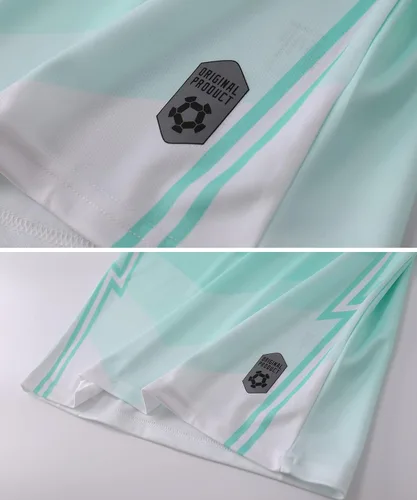Miniatura 8 de Paquete de 2 camisetas de fútbol y pantalones cortos para niño, de secado rápido, uniforme de entrenamiento de equipo deportivo