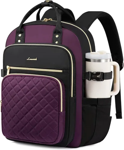Miniatura 26 de LOVEVOOK Mochila para computadora portátil para mujer, mochila para trabajo de viaje, bolsa de computadora para enfermera, profesora, bolsa