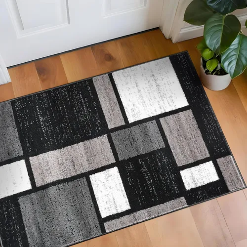 Miniatura 51 de Rugshop Tapete con diseño de cuadros, contemporáneo y moderno, fácil de limpiar, para oficina en casa, sala, dormitorio, cocina, no desprende pelos