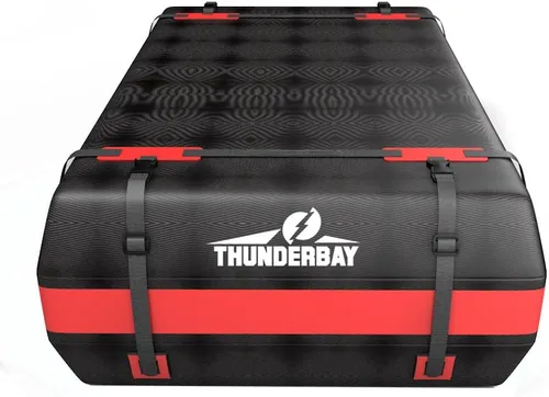Miniatura 2 de THUNDERBAY Bolsa de techo para automóvil, bolsa de carga superior de 15 pies cúbicos, impermeable para todos los autos con/sin estante, incluye