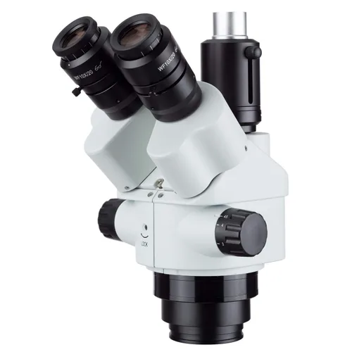 Miniatura 2 de AmScope – Cabezal de microscopio estéreo, con zoom trinocular, Simul-Focal, 7X-45X