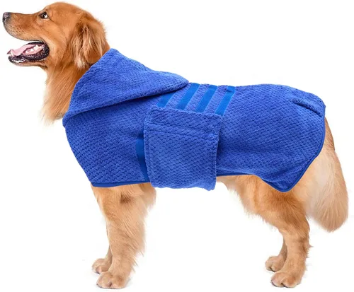 Miniatura 10 de Geyecete Abrigo de secado para perros – Toalla de baño para perros – Toalla de baño de microfibra de secado rápido súper absorbente para mascotas