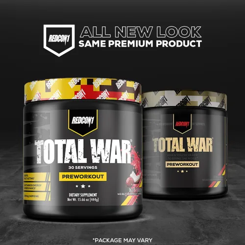 Miniatura 3 de REDCON1 Total War Pre Workout, Dulzura de Arcoíris, L Citrullina, Ácido Málico, Extracto de Hoja de Té Verde para Aumentar la Energía Pre