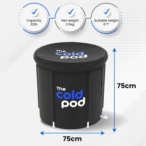 Miniatura 6 de The Cold Pod Bañera de Baño de Hielo para Atletas con Tapa: Tina de Inmersión en Frío de 88 Galones para Recuperación, Piscina de Inmersión en Baño