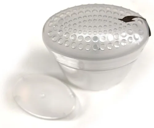Recipientes de desodorante de gel vacíos: plástico libre de BPA, giratorio, 2.5 onzas, relleno superior, gel que se exprime a través de los agujeros