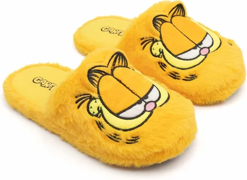 Miniatura 2 de Garfield Adult Orange Slippers Lazy Tabby Cat Fluffy Slip On House Sliders Merchandise