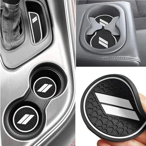 Miniatura 16 de Auprite Alfombrillas antipolvo para accesorios Dodge Challenger 2015 2016 2017 2018 2019 2020 2021 2022 2023, se adapta a la medida forros de Rojo