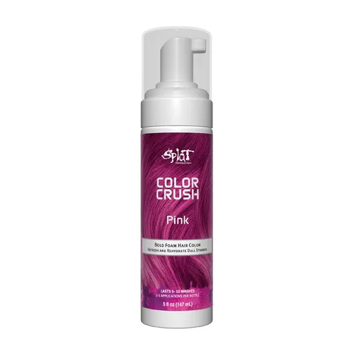 Splat Color Crush Bold Foam - Tinte para el cabello, rosa, 5 onzas, refresca los colores vivos en solo 10 minutos, dura hasta 10 lavados, producto