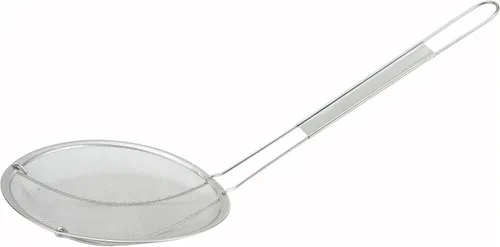 Winco Colador de acero inoxidable, 6.5 pulgadas de diámetro, malla fina, mediano