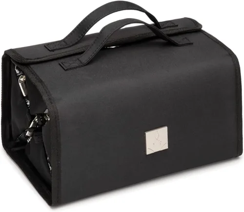 ROYALFAIR Bolsa de maquillaje enrollable, bolsa de aseo de viaje para mujer con 4 bolsas transparentes aprobadas por la TSA, organizador de viaje