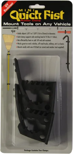 Quick Fist abrazadera pequeña para herramientas y equipos de montaje de 5/8 pulgadas a 1-3/8 pulgadas de diámetro, 2 unidades (Paquete de 1) – 30050