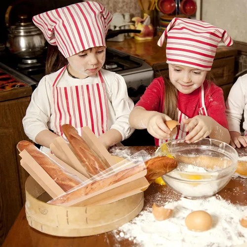 Miniatura 3 de Thenshop 100 bolsas de pan de papel con ventana para bolsas de pan caseras, bolsas de almacenamiento de pan de papel kraft marrón, embalaje largo