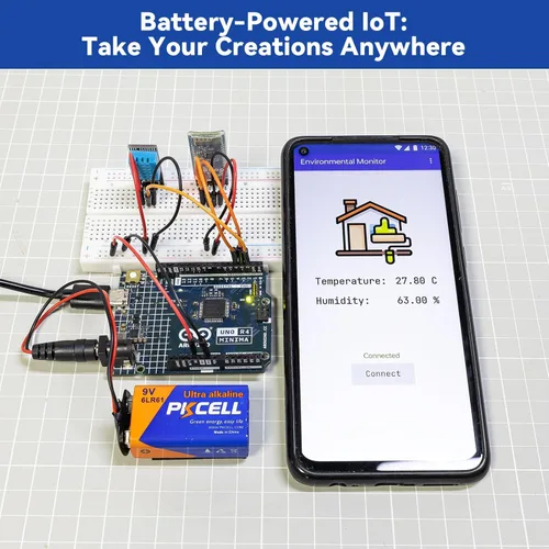 Miniatura 8 de SunFounder Kit de sensor definitivo con Arduino Uno R4 Minima, compatible con RoHS, sensores duraderos IoT ESP8266 IIC LCD1602 OLED, tutoriales