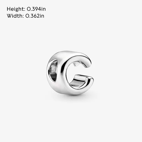 Miniatura 50 de Colgante de plata de ley 925 con letra PANDORA