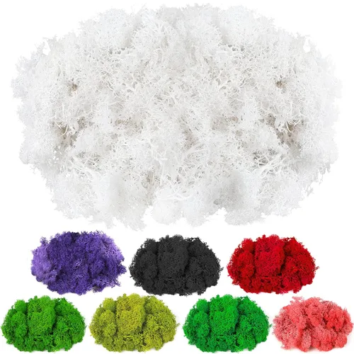 CCINEE Musgo preservado, musgo de reno falso de 4 onzas para plantas en maceta para manualidades, decoración floral de pared, centros de mesa de