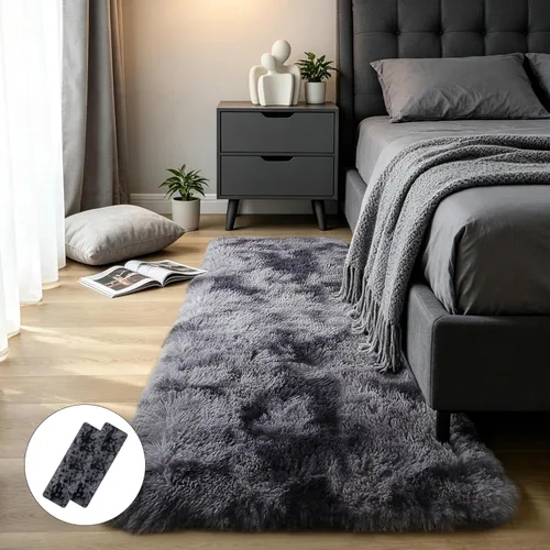 Miniatura 45 de KCHOWUA Alfombras Esponjosas y Peludas de Unicornio para Dormitorio de Niñas, 3x5 pies Lavable Antideslizante Alfombra de Área Shag Peluda para Sala