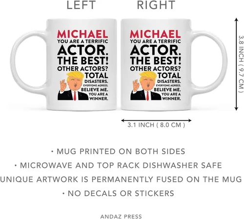 Miniatura 5 de Andaz Press Custom Trump Manual - Taza de café (11.0 fl oz), Actor, 1