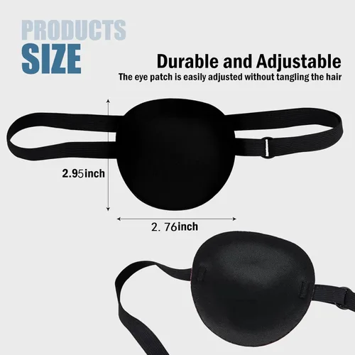 Miniatura 2 de 2 piezas, parche para los ojos, parches médicos para ambliopía, parche para ojos perezosos, parche ocular ajustable, para ojos izquierdo o derecho