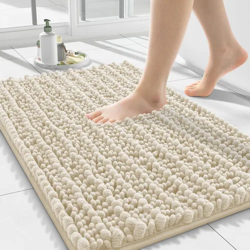 Miniatura 141 de Smiry Alfombras de Baño 24x16 pulgadas, Alfombras de Baño de Chenilla Extra Suaves y Absorbentes, Respaldo de Goma Antideslizante, Lavable a Máquina