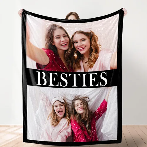 Miniatura 10 de Manta de fotos personalizada para bodas, parejas, fotos para familiares, amigos, regalos personalizados de Navidad y cumpleaños, fabricada