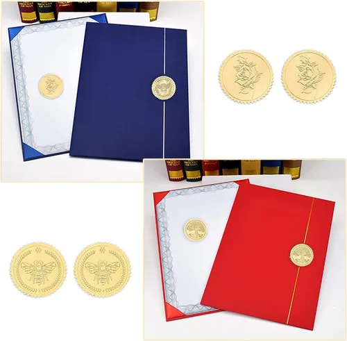 Miniatura 3 de CRASPIRE 408 sellos de certificado en relieve de 2 pulgadas con texto en relieve «You Make a Difference» («You Make a Difference») Sellos en relieve