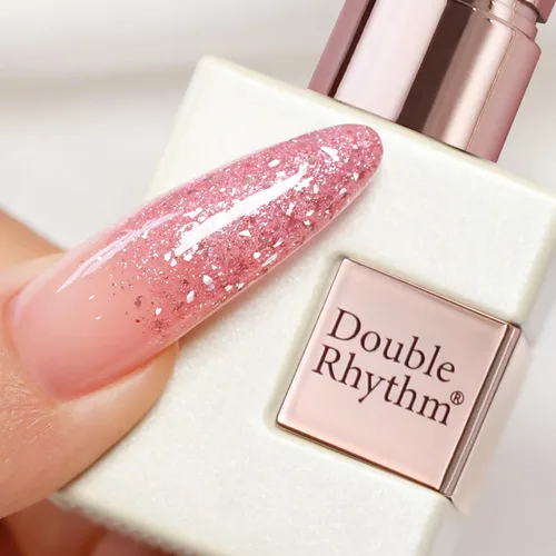 Miniatura 61 de Double Rhythm Esmalte de gel con purpurina de nieve de 0.5 fl oz, color holográfico reflectante para arte de uñas, salón de manicura y bricolaje
