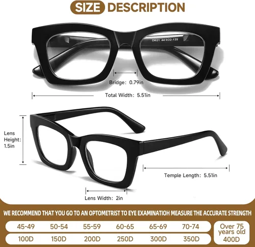 Miniatura 6 de Gafas de lectura de ojo de gato para mujer, paquete de 3 lectores de luz azul con bisagra de resorte, elegantes anteojos de computadora