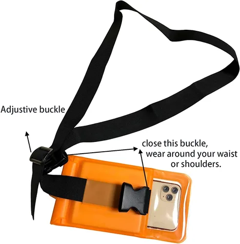 Miniatura 6 de DRLOKPAK Bolsa de cintura impermeable para surfear, bolsa cruzada en el pecho, riñonera para snorkel, bolsa de natación, playa, flotante, soporte