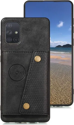Miniatura 2 de Funda compatible con Redmi Note 10, compatible con Redmi Note 10S, compatible con Xiaomi Poco M5s 2207117BPG M2101K7BG M2101K7AI Funda de piel Negro