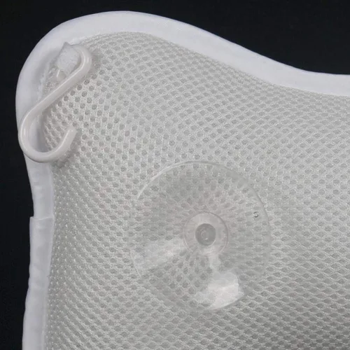Miniatura 3 de Heallily Almohada de bañera 1 pieza suave de apoyo con ventosas para cuello y hombro (gris)