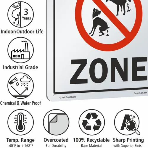 Miniatura 5 de SmartSign Cartel de 14 x 10 pulgadas con agujeros pre-limpiados, impreso digitalmente, plástico HDPE de 55 mil, rojo, negro y blanco, fabricado